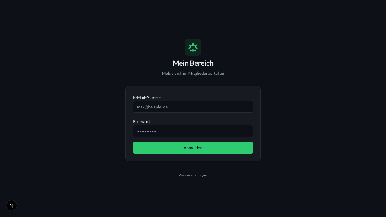 Portal Login — Dark